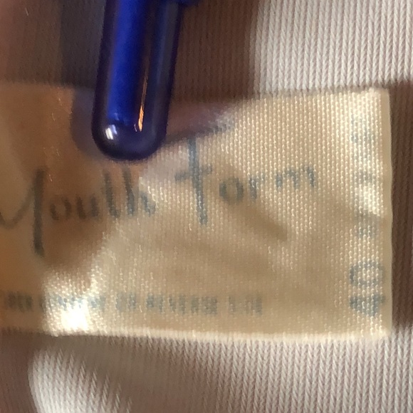 Youth form L blue slip/ embroidered flowers on bodice/ lace trim on hem size 40 - Picture 10 of 12